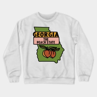 Georgia Peach State Decal Crewneck Sweatshirt